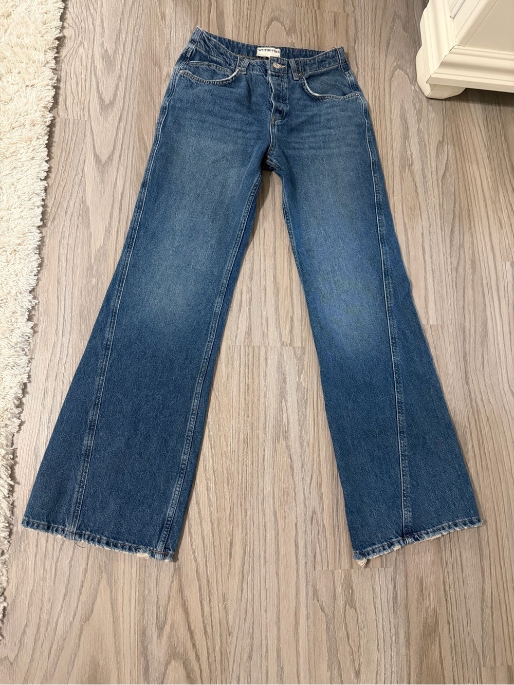 We The Free Mid-Blue Wide Leg Jeans - Picture 1 of 14